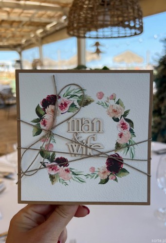Kartka ślubna man&wife handmade wedding card