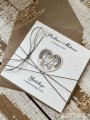 Unikatowa kartka ślubna ręcznie robiona - prezent ślubny - z personalizacją + najpiękniejsze życzenia ślubne