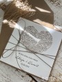 Unikatowa kartka ślubna ręcznie robiona boho - prezent ślubny - z personalizacją + kartka na ślub i najpiękniejsze życzenia ślubne