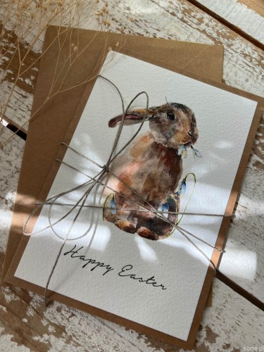 Kartka wielkanocna Happy Easter card handmade