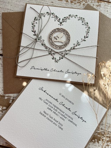 Wyjątkowa kartka ręcznie robiona na chrzest święty dla chłopca, prezent/pamiątka chrztu + najpiękniejsze życzenia