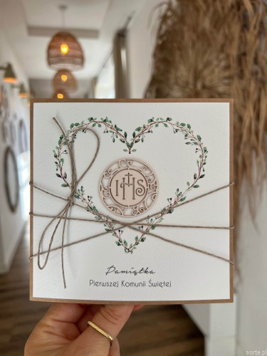 Wyjątkowa kartka na komunię, pamiątka komunii - prezent dla dziewczynki, dla chłopca + gotowe najpiękniejsze życzenia komunijne