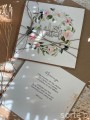 Kartka ślubna ręcznie robiona boho wedding card Just Married