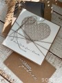 Personalizowany prezent na ślub - wyjątkowa kartka ślubna w pudełku ręcznie robiona w stylu boho, pomysł prezent ślubny z personalizacją + personalizowane najpiękniejsze życzenia ślubne + koperta na pieniądze