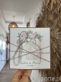 Personalizowany prezent - wyjątkowa kartka ślubna ręcznie robiona w stylu boho na ślub pomysł prezent ślubny z personalizacją + personalizowane najpiękniejsze życzenia ślubne