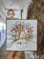 Personalizowany prezent - wyjątkowa kartka ślubna ręcznie robiona w stylu boho na ślub pomysł prezent ślubny z personalizacją + personalizowane najpiękniejsze życzenia ślubne