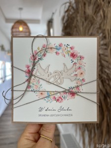 Rustykalna kartka ślubna, życzenia na ślub, idealny dodatek do prezentu ślubnego na pieniądze, koperta