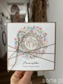 IMG_3076.jpegRęcznie robiona kartka na komunię z życzeniami - dziewczynka komunijna Hostia W