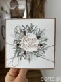 Wyjątkowa ręcznie robiona kartka świąteczna na Boże Narodzenie świąteczny wianek, dekoracja, świąteczne życzenia - kartki dla firm Merry Christmas Card