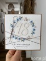 Wyjątkowa ręcznie robiona kartka na 18-ste urodziny, osiemnastka, pomysł na prezent na osiemnastkę dla dziewczyny w stylu boho