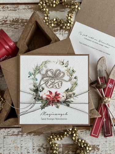 Świąteczny bon prezentowy - podarunkowy na zaproszenie - kartka na Boże Narodzenie