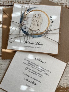 Rustykalna kartka ślubna, życzenia na ślub, idealny dodatek do prezentu ślubnego, koperta na pieniądze, młoda para