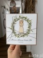 Personalizowana ręcznie robiona kartka komunijna, prezent na komunię - pamiątka komunii + najpiękniejsze życzenia dla dziewczynki, chłopca od matki chrzestnej, ojca chrzestnego, dziadków