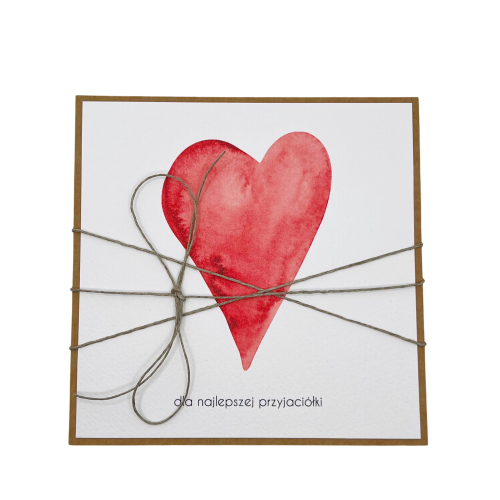Wyjątkowa ręcznie robiona kartka prezent na walentynki dla najlepszej przyjaciółki