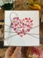 Wyjątkowa ręcznie robiona kartka prezent na walentynki, walentynkowa - walentynka serce (P)