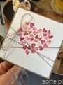 Wyjątkowa ręcznie robiona kartka prezent na walentynki, walentynkowa - walentynka serce (P)