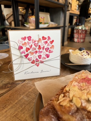 Wyjątkowy prezent dla kobiety, mężczyzny na walentynki Kartka ręcznie robiona walentynkowa z imieniem, personalizacją - walentynka z Twoim tekstem