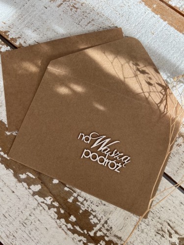 Koperta na pieniądze "na Waszą podróż" - sposób jak zapakować/przekazać pieniądze