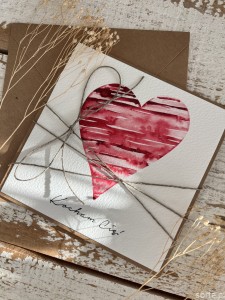 Wyjątkowa kartka na walentynki - walentynka z sercem (p)