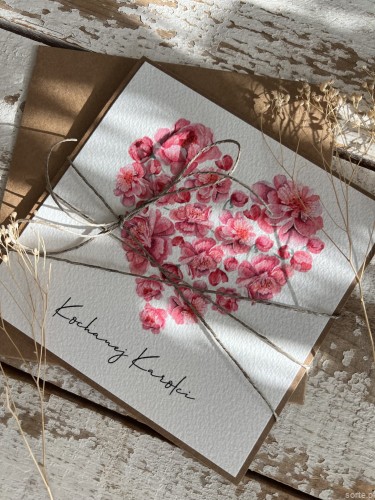 Wyjątkowa kartka walentynkowa - prezent na walentynki z personalizacją z Twoim własnym tekstem