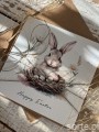 Kartka wielkanocna ręcznie robiona po angielsku Happy Easter handmade card