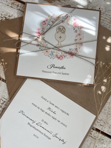 Kartka na komunię - pamiątka komunii ręcznie robiona pomysł na prezent komunijny - Pierwsza Komunia Święta najpiękniejsze życzenia komunijne