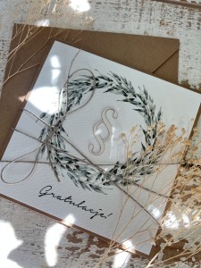 Ręcznie robiona kartka gratulacje z okazji uzyskania absolutorium obrony pracy licencjackiej, magisterskiej, doktorskiej dla prawnika