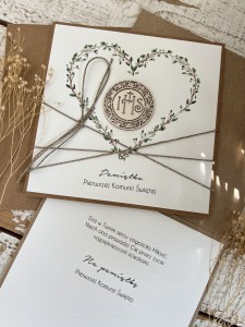 Wyjątkowa kartka na komunię, pamiątka komunii - prezent dla dziewczynki, dla chłopca + gotowe najpiękniejsze życzenia komunijne 