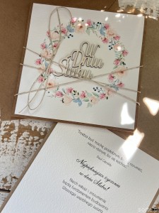 Kartka ślubna rustykalna, życzenia na ślub, W dniu Ślubu, idealny dodatek do prezentu ślubnego