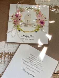 Rustykalna kartka ślubna, życzenia na ślub, idealny dodatek do prezentu ślubnego, koperta na pieniądze