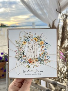 Wyjątkowa kartka ślubna ręcznie robiona na ślub pomysł prezent ślubny + najpiękniejsze życzenia ślubne