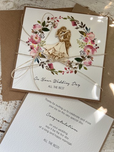 Kartka ślubna wedding card on your Wedding Day boho