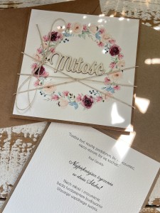 Kartka ślubna boho życzenia na ślub Miłość, idealny dodatek do prezentu ślubnego