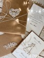 Oryginalna kartka ślubna ręcznie robiona z personaliacją
