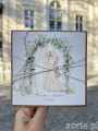 Personalizowana kartka na ślub, ślubna ręcznie robiona  - życzenia ślubne
