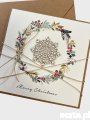 Stylowa ręcznie robiona kartka świąteczna Merry Christmas