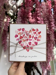 Wyjątkowa kartka na walentynki - dziękuję, że jesteś