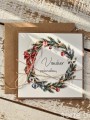 Personalizowany voucher podarunkowy na Boże Narodzenie, bon prezentowy, zaproszenie na masaż, do spa, itp. - kartka ręcznie robiona z personalizacją