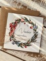 Personalizowany voucher podarunkowy na Boże Narodzenie, bon prezentowy, zaproszenie na masaż, do spa, itp. - kartka ręcznie robiona z personalizacją