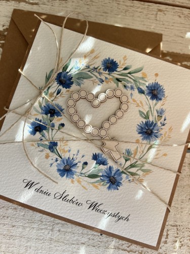 Kartka dla zakonnicy siostry zakonnej z okazji zaślubin - śluby zakonne, wieczyste (z)