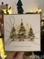 Kartka świąteczna ręcznie robiona na Boże Narodzenie choinka 1
