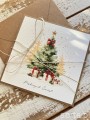 Kartka świąteczna ręcznie robiona na Boże Narodzenie choinka 2