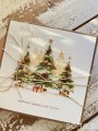 Kartka świąteczna ręcznie robiona na Boże Narodzenie choinka 1