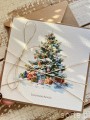 Kartka świąteczna ręcznie robiona na Boże Narodzenie choinka BN2