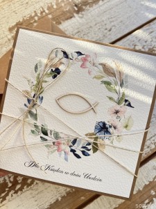 Ręcznie robiona kartka urodzinowa dla Księdza 55 urodziny z życzeniami