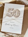 Wyjątkowa personalizowana kartka ręcznie robiona na 50 urodziny, pomysł na prezent na pięćdziesiątkę z personalizacją + personalizowane najpiękniejsze życzenia urodzinowe duża A5