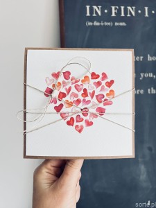 Wyjątkowa kartka walentynkowa - walentynka z sercem (p)