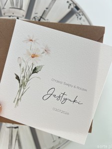 Minimalistyczne eleganckie zaproszenia na chrzest święty i roczek w jednym - personalizowane