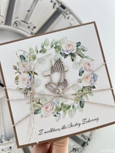 Kartka ręcznie robiona dla siostry zakonnej