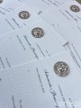 Zestaw - 10 szt. Zaproszenia na komunię handmade - zaproszenia komunijne hostia